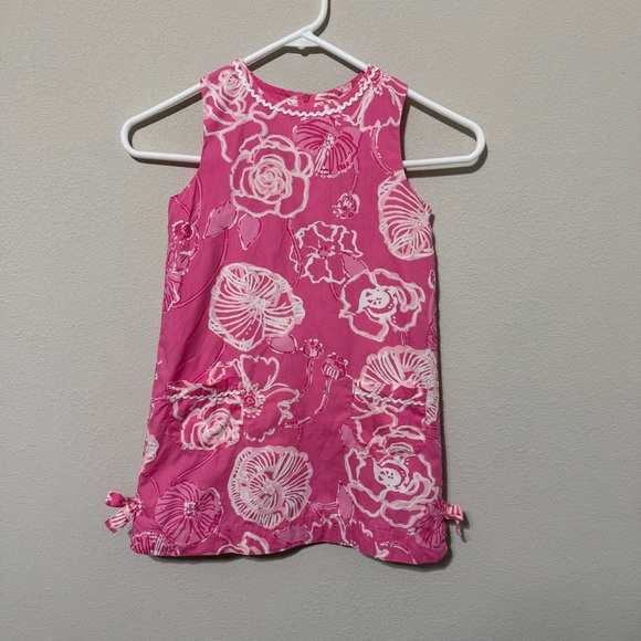 Lilly Pulitzer Girls‎ Pink Dress Floral Sleeveless Size 6 Cotton - Picture 1 of 5